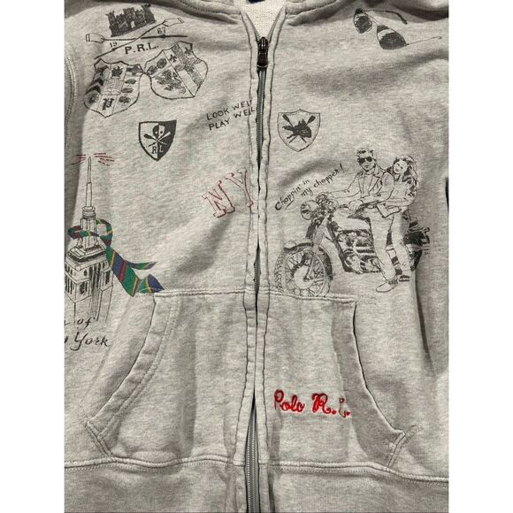 Polo Ralph Lauren Kids Cotton French Terry Full Zipper Hoodie, size M(10-12) - Picture 3 of 10